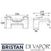 Bristan Descent Bath Filler Tap Dimensions